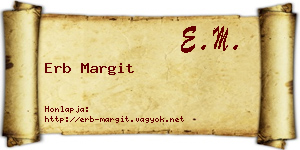 Erb Margit névjegykártya